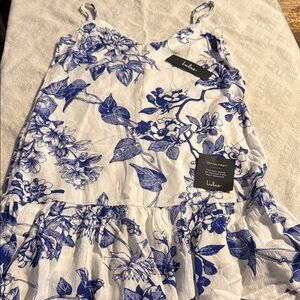lulus  Dress with Blue Floral Design
